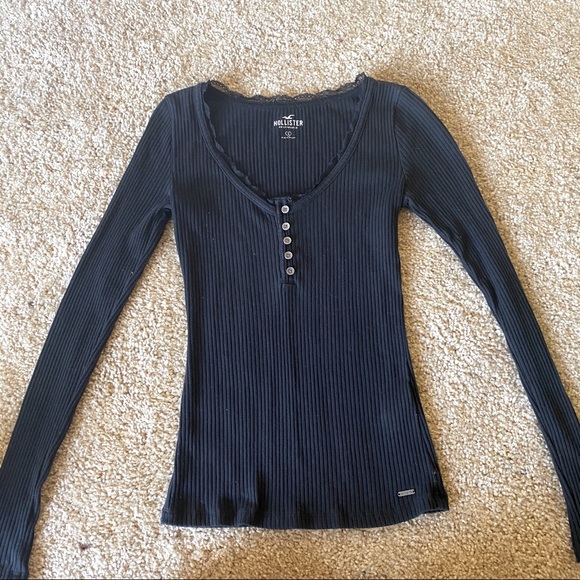 Hollister Lacetrim Henley Long Sleeve 